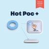 Visuel démontrant la nouvelle technologie brevetée du Hot Poc + avec son disque de silicone